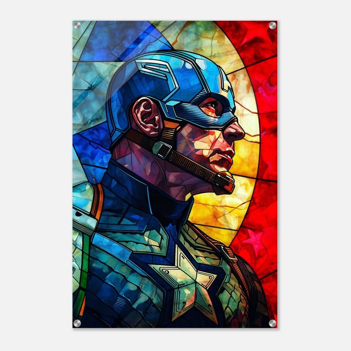 Da Vinci Pop Art Wall art Print | Captain America | Avengers - Acrylic Print - 60x90 cm / 24x36″ -