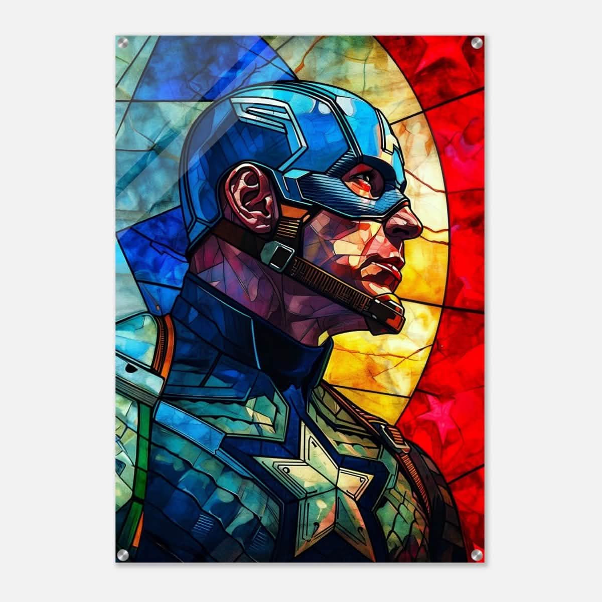 Da Vinci Pop Art Wall art Print | Captain America | Avengers - Acrylic Print - 70x100 cm / 28x40″ -