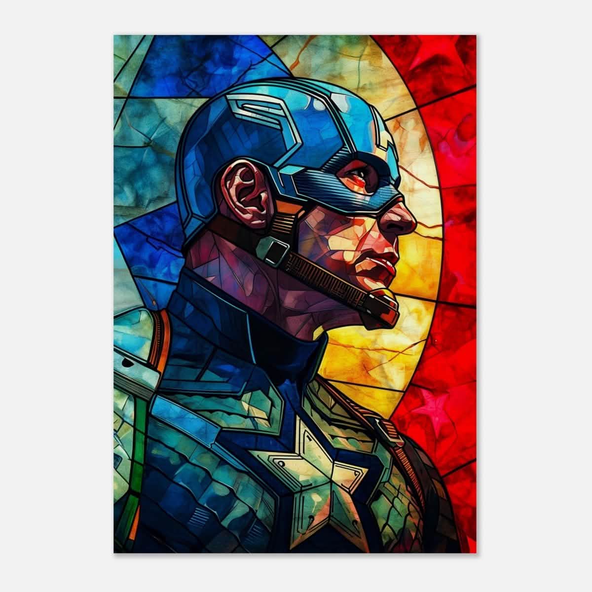 Da Vinci Pop Art Wall art Print | Captain America | Avengers - Wood Prints - 70x100 cm / 28x40″ -