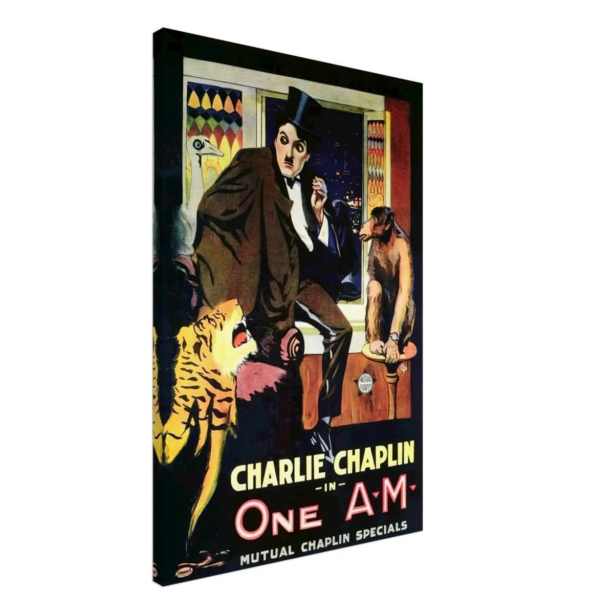 Da Vinci Pop Art Wall art print | Charlie Chaplin | One AM - Canvas - 50x75 cm / 20x30″ -