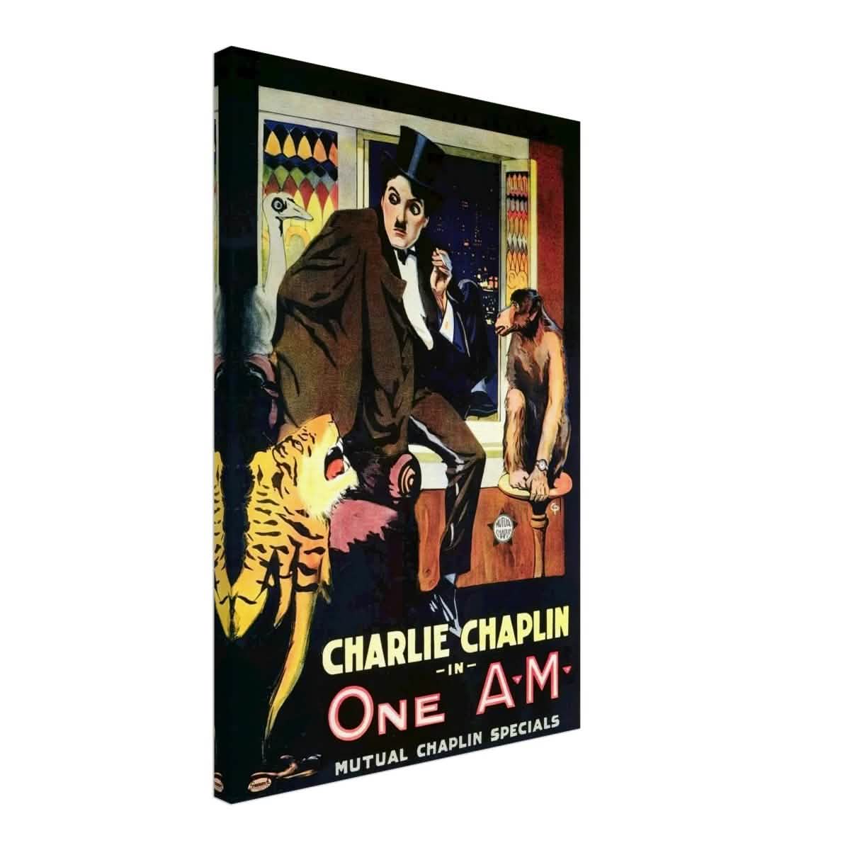 Da Vinci Pop Art Wall art print | Charlie Chaplin | One AM - Canvas - 40x60 cm / 16x24″ -