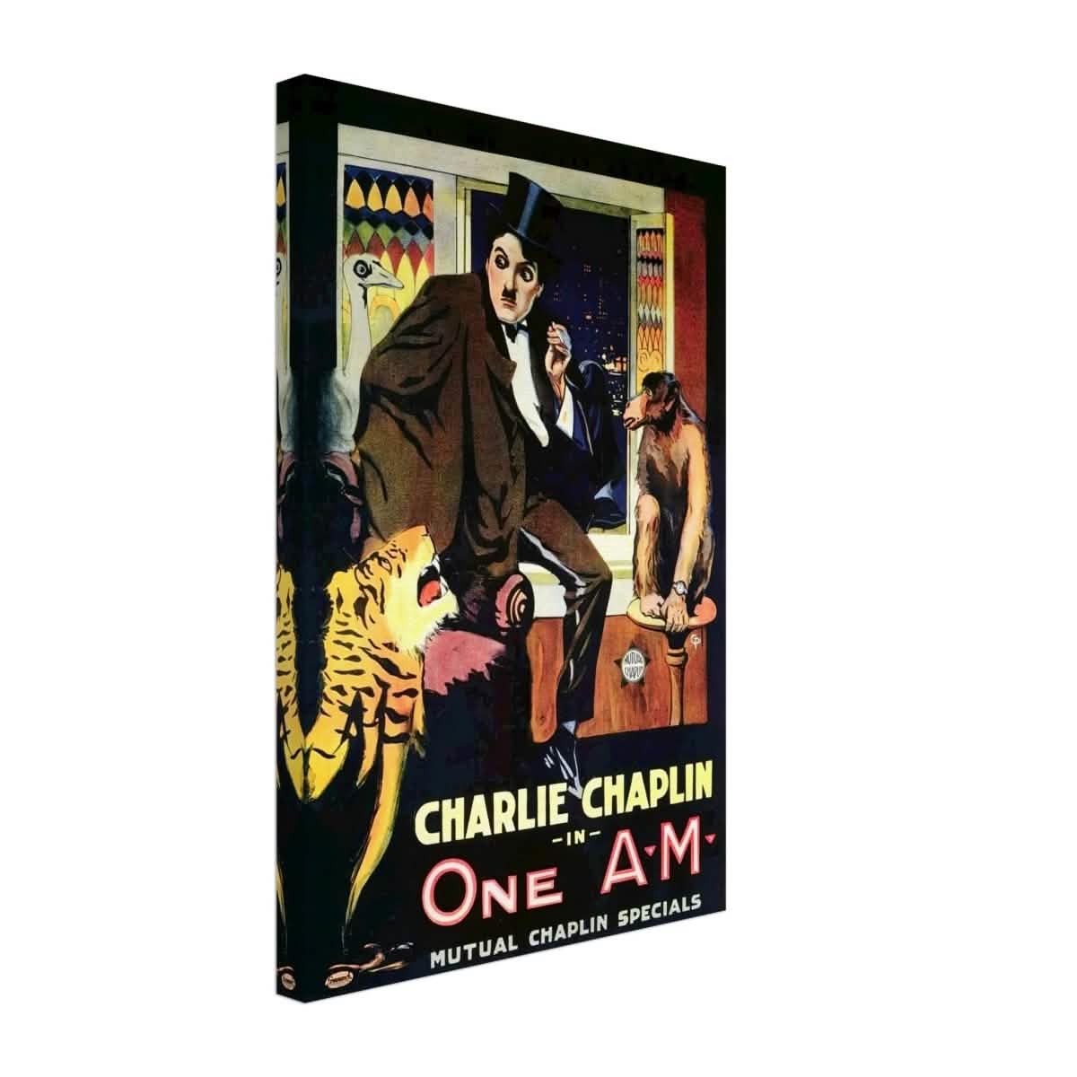 Da Vinci Pop Art Wall art print | Charlie Chaplin | One AM - Canvas - 30x45 cm / 12x18″ -