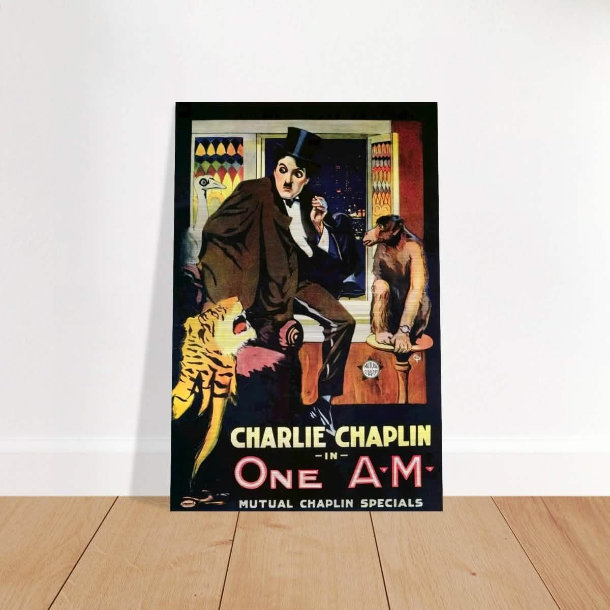 Da Vinci Pop Art Wall art print | Charlie Chaplin | One AM - Brushed Aluminum Print - 40x60 cm / 16x24″ -