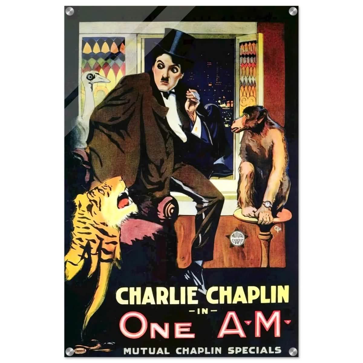 Da Vinci Pop Art Wall art print | Charlie Chaplin | One AM - Acrylic Print - 60x90 cm / 24x36″ -