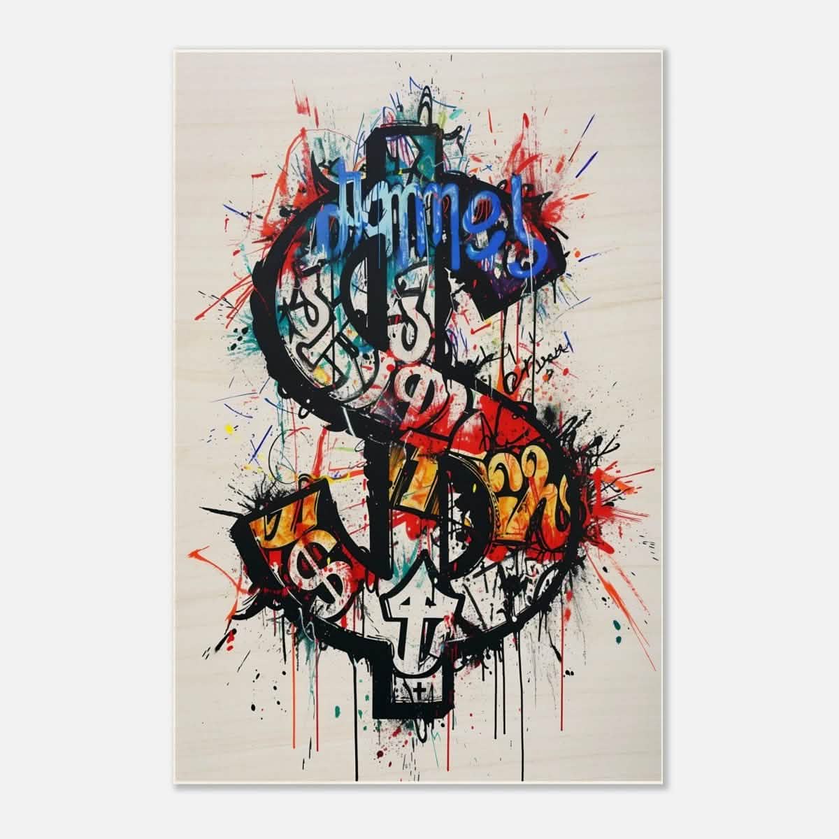 Da Vinci pop art Wall art Print | Eclectic Expressions | Dollar - Wood Prints - 50x75 cm / 20x30″ -