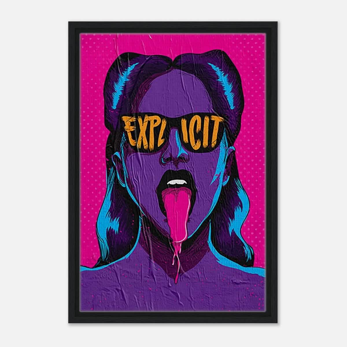 Da Vinci Pop Art Wall art print | Explicit - Framed Canvas - 40x60 cm / 16x24″ - Black frame