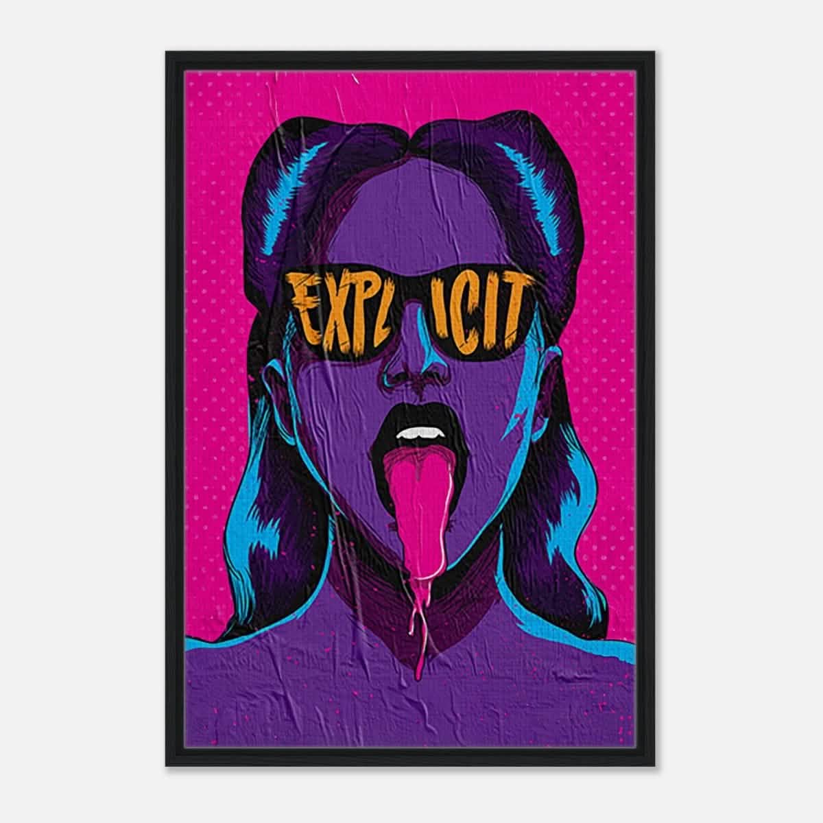 Da Vinci Pop Art Wall art print | Explicit - Framed Canvas - 60x90 cm / 24x36″ - Black frame
