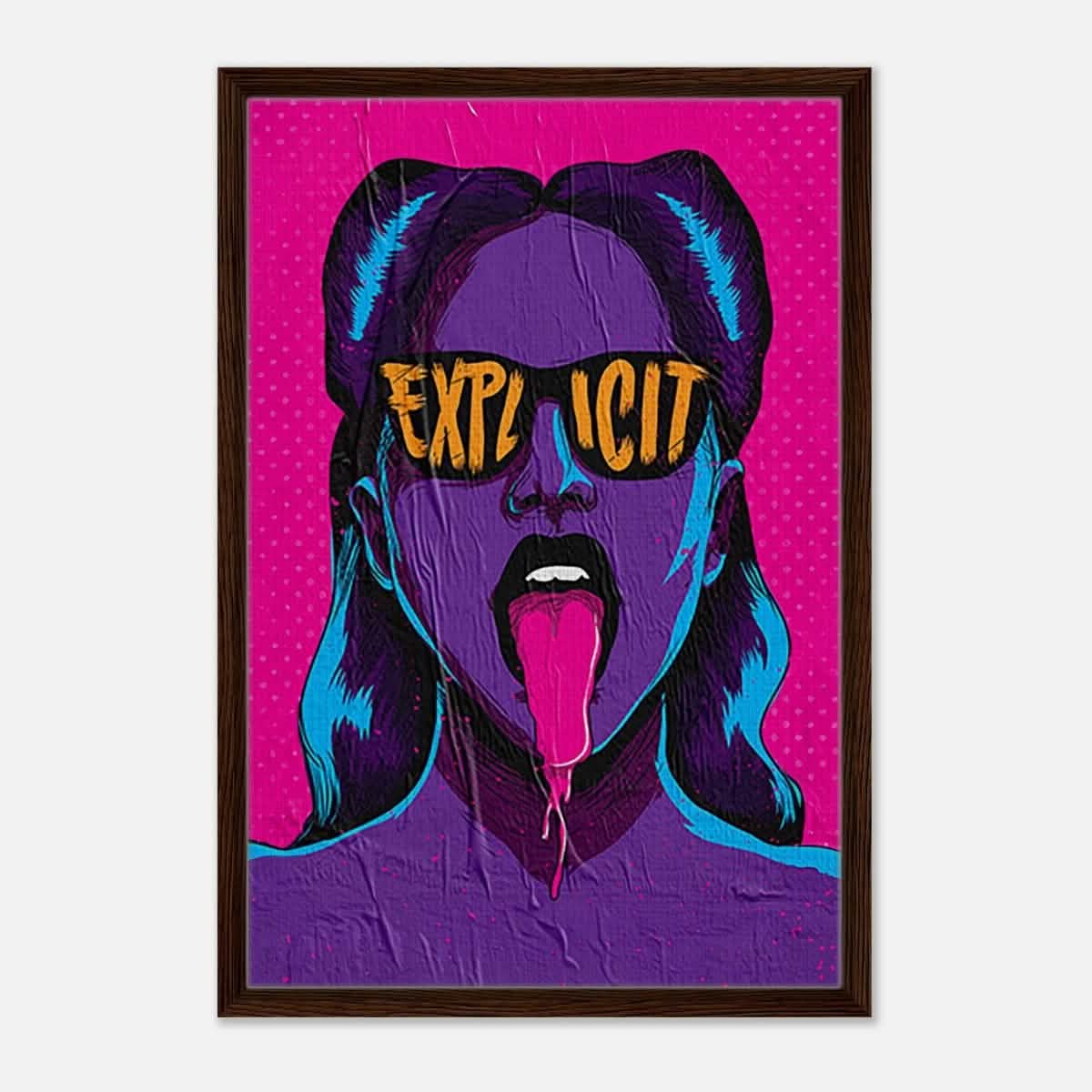 Da Vinci Pop Art Wall art print | Explicit - Framed Canvas - 50x75 cm / 20x30″ - Dark wood frame