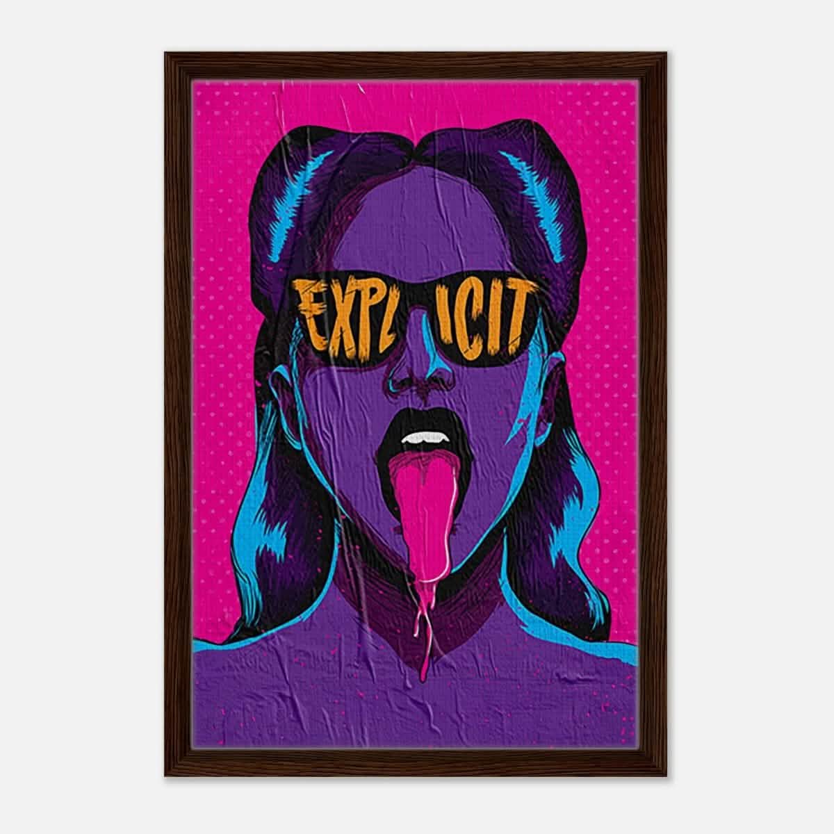 Da Vinci Pop Art Wall art print | Explicit - Framed Canvas - 40x60 cm / 16x24″ - Dark wood frame
