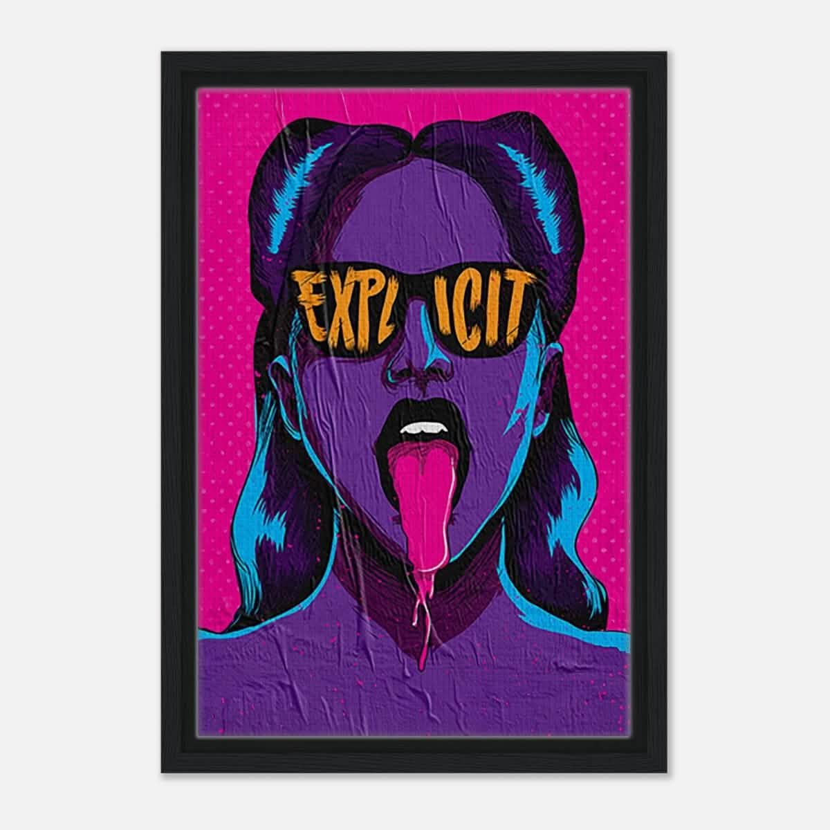 Da Vinci Pop Art Wall art print | Explicit - Framed Canvas - 30x45 cm / 12x18″ - Black frame