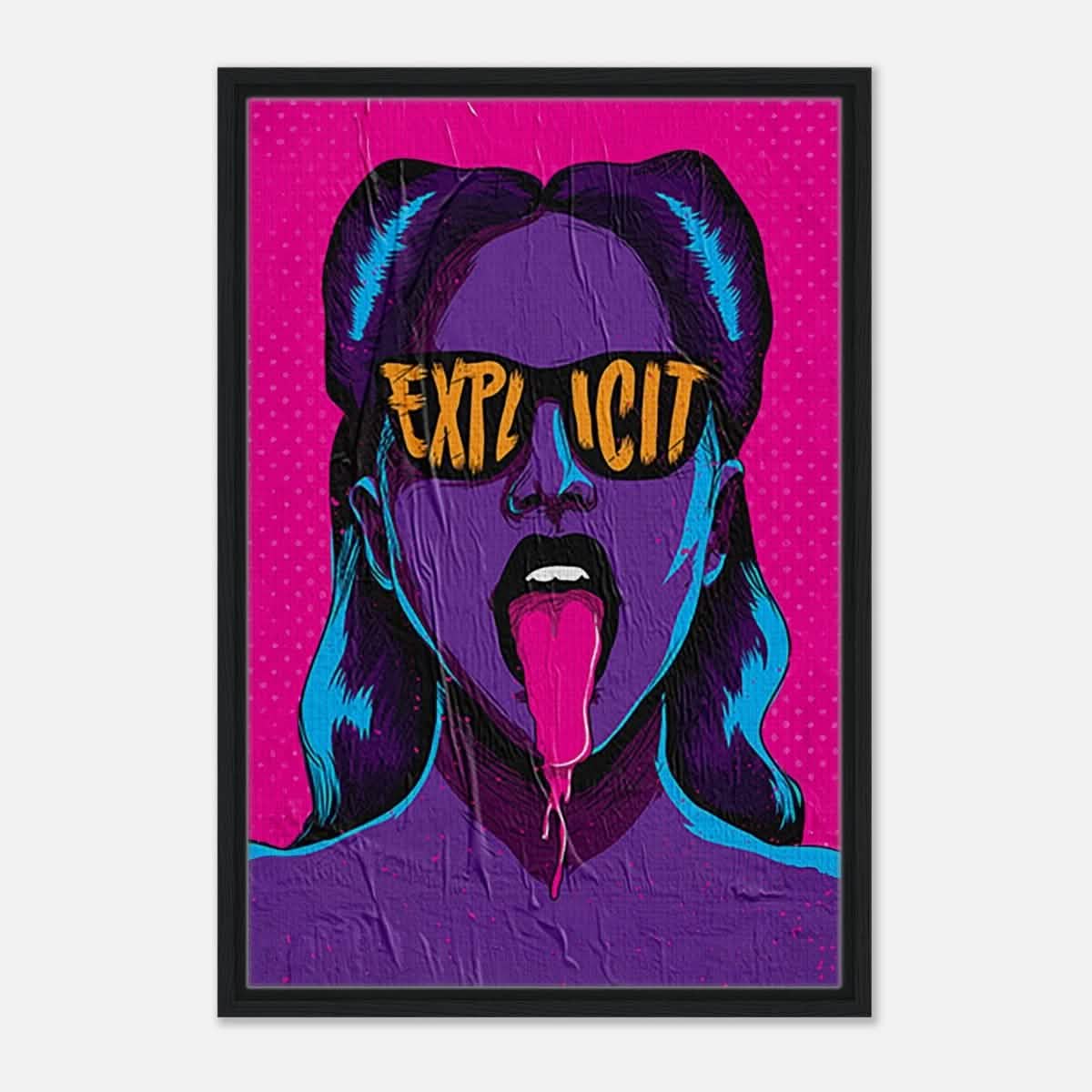 Da Vinci Pop Art Wall art print | Explicit - Framed Canvas - 50x75 cm / 20x30″ - Black frame