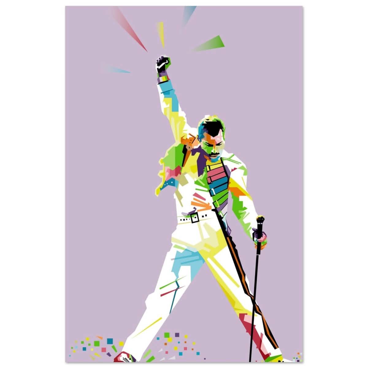 Da Vinci Pop Art Wall art print | Freddie Mercury | Queen - Aluminum Print - 30x45 cm / 12x18″ -