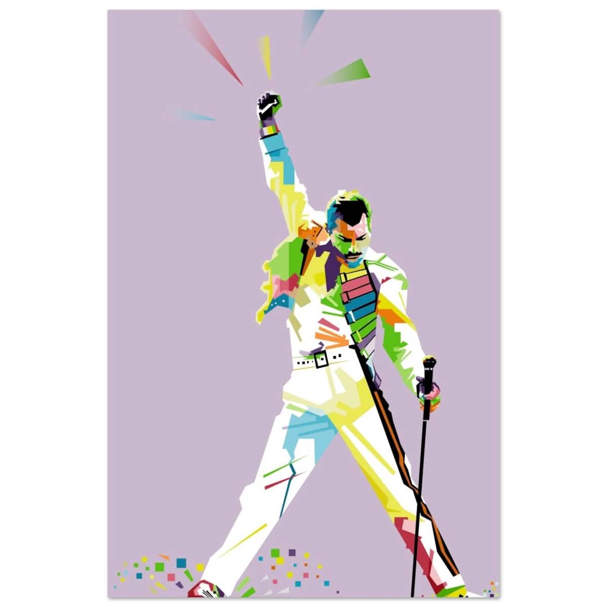 Da Vinci Pop Art Wall art print | Freddie Mercury | Queen - Aluminum Print - 40x60 cm / 16x24″ -