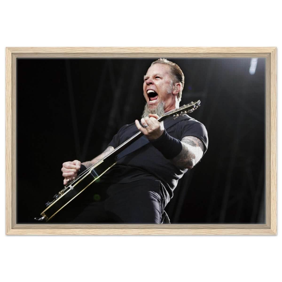 Da Vinci Pop Art Wall art print | James Hetfield | Metallica - Framed Canvas - 40x60 cm / 16x24″ - Wood frame