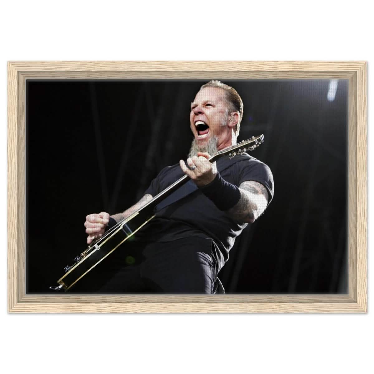 Da Vinci Pop Art Wall art print | James Hetfield | Metallica - Framed Canvas - 30x45 cm / 12x18″ - Wood frame