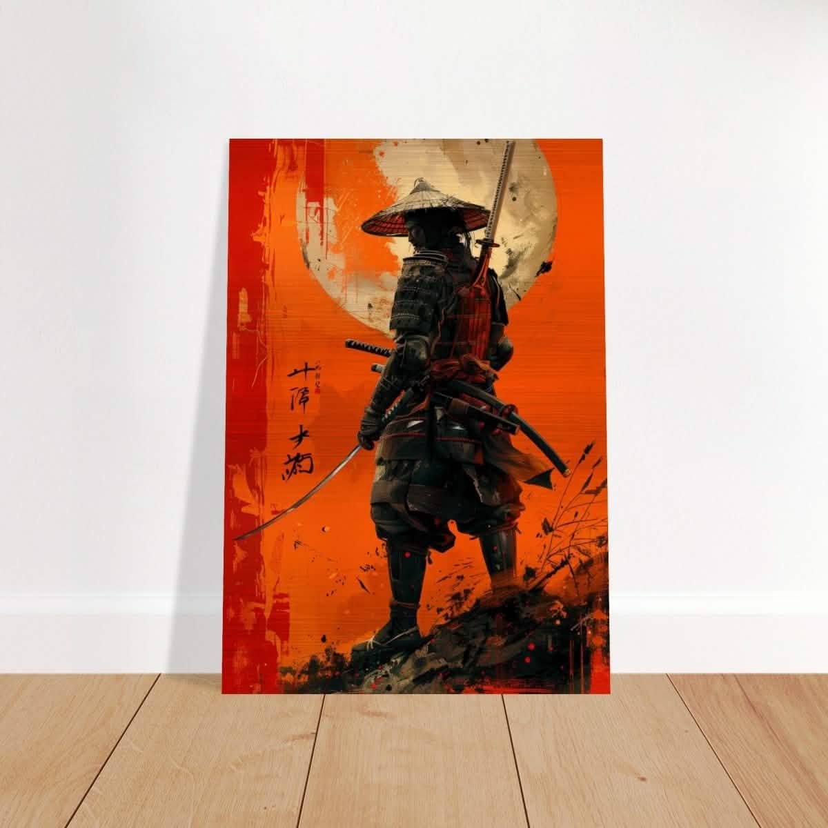 Da Vinci Pop Art Wall art print | Japanese Samurai - Brushed Aluminum Print - 70x100 cm / 28x40″ -