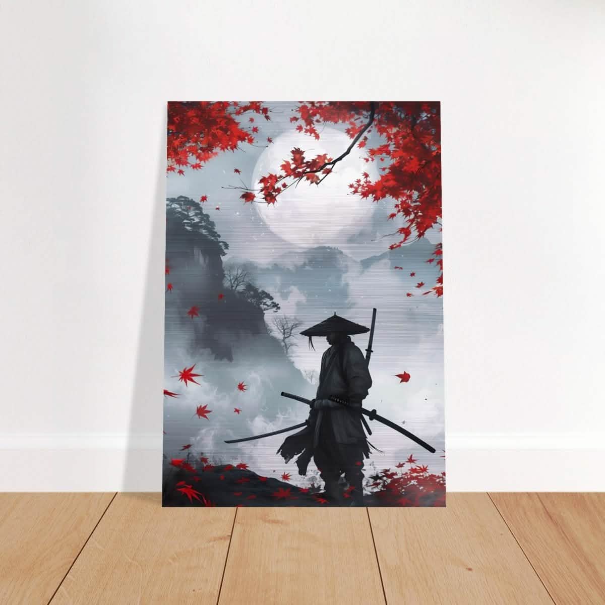 Da Vinci Pop Art Wall art print | Japanese Samurai - Brushed Aluminum Print - 70x100 cm / 28x40″ -
