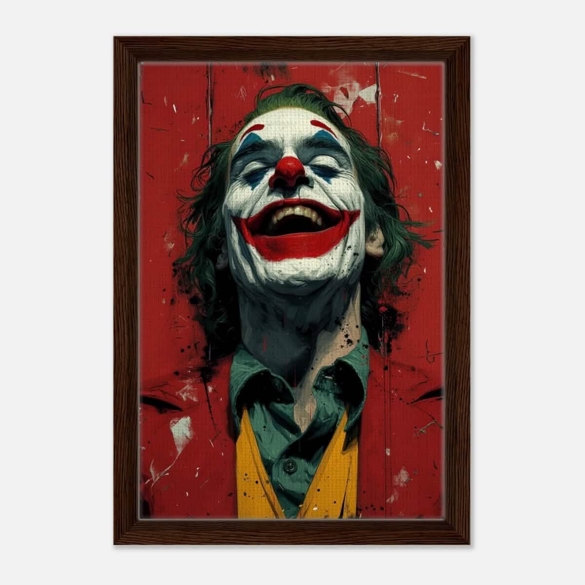 Da Vinci Pop Art Wall art Print | Joker - Framed Canvas - 30x45 cm / 12x18″ - Dark wood frame