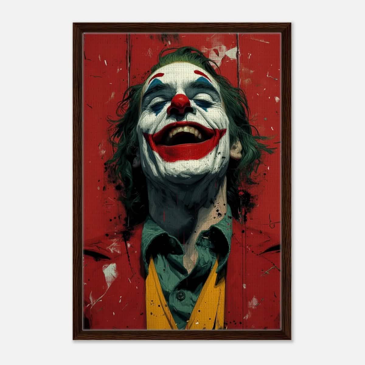 Da Vinci Pop Art Wall art Print | Joker - Framed Canvas - 50x75 cm / 20x30″ - Dark wood frame