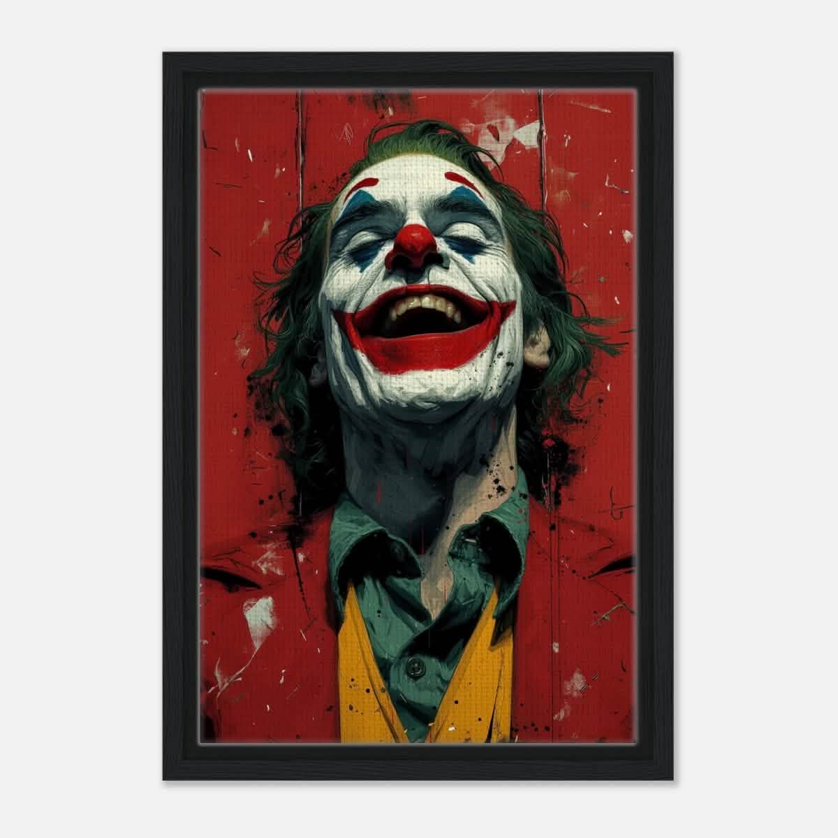 Da Vinci Pop Art Wall art Print | Joker - Framed Canvas - 30x45 cm / 12x18″ - Black frame