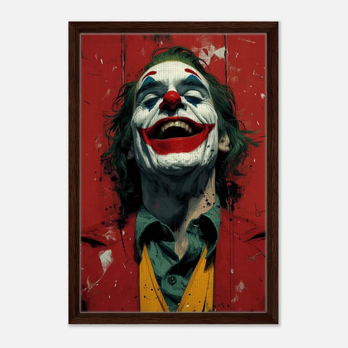 Da Vinci Pop Art Wall art Print | Joker - Framed Canvas - 40x60 cm / 16x24″ - Dark wood frame