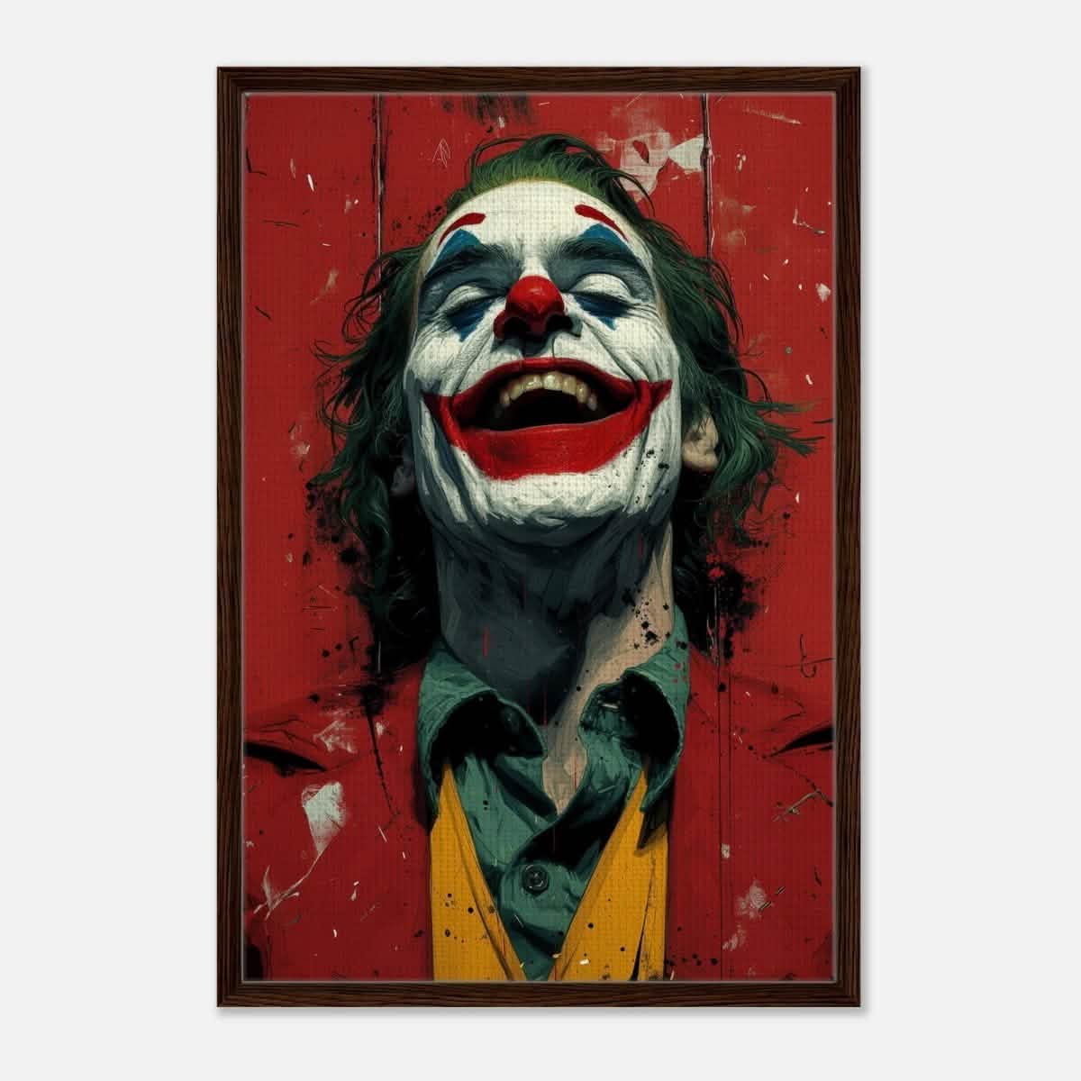 Da Vinci Pop Art Wall art Print | Joker - Framed Canvas - 60x90 cm / 24x36″ - Dark wood frame