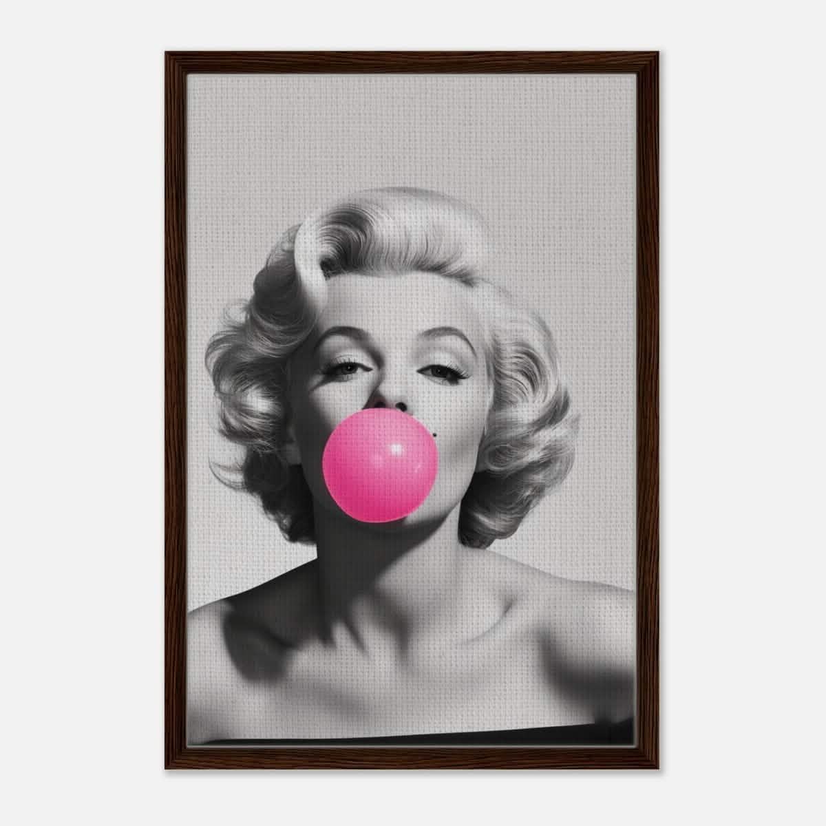 Da Vinci Pop Art Wall art print | Marilyn Monroe - Framed Canvas - 50x75 cm / 20x30″ - Dark wood frame