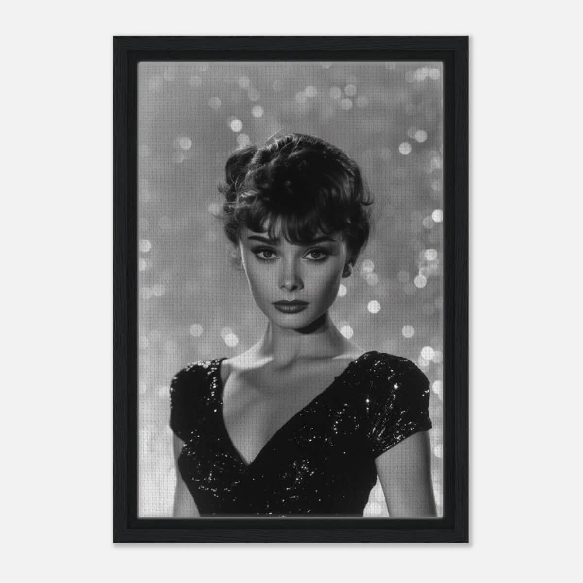 Da Vinci Pop Art Wall art print | Marilyn Monroe - Framed Canvas - 30x45 cm / 12x18″ - Black frame