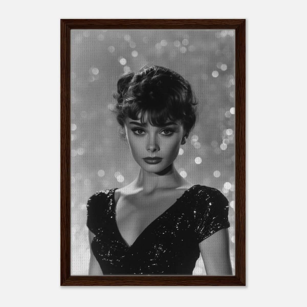 Da Vinci Pop Art Wall art print | Marilyn Monroe - Framed Canvas - 40x60 cm / 16x24″ - Dark wood frame