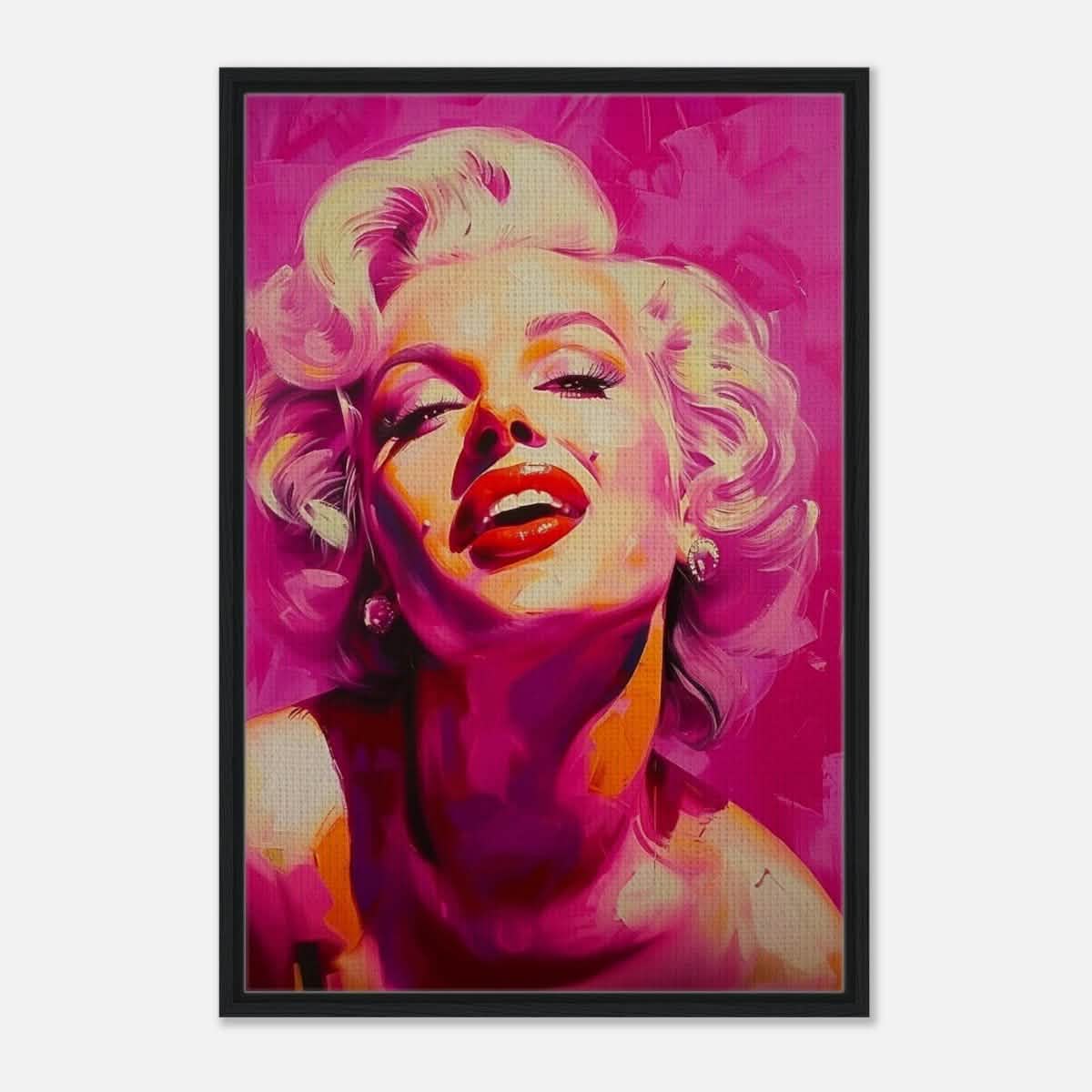 Da Vinci Pop Art Wall art print | Marilyn Monroe - Framed Canvas - 60x90 cm / 24x36″ - Black frame