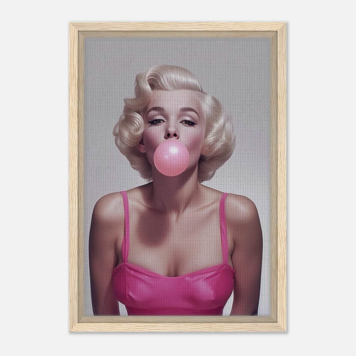 Da Vinci Pop Art Wall art print | Marilyn Monroe - Framed Canvas - 30x45 cm / 12x18″ - Wood frame