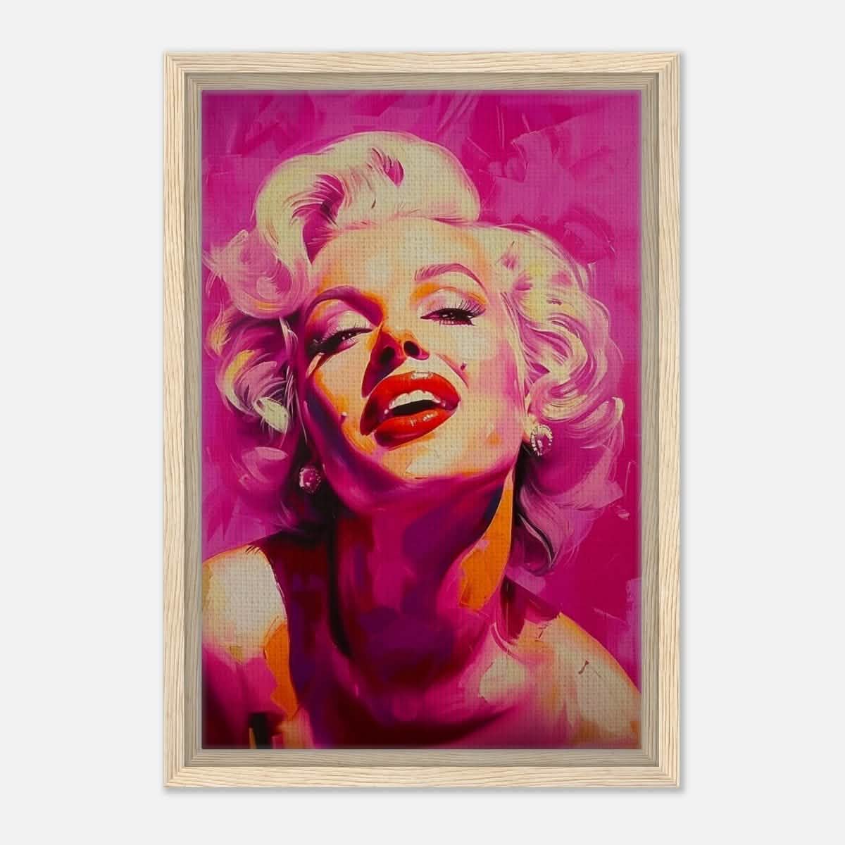 Da Vinci Pop Art Wall art print | Marilyn Monroe - Framed Canvas - 30x45 cm / 12x18″ - Wood frame