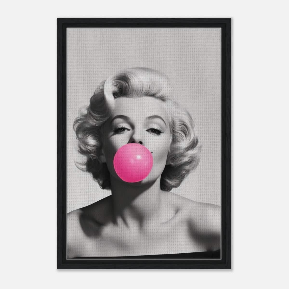 Da Vinci Pop Art Wall art print | Marilyn Monroe - Framed Canvas - 40x60 cm / 16x24″ - Black frame