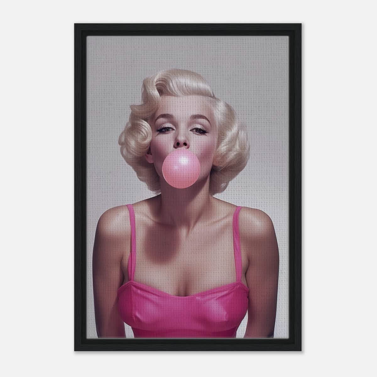 Da Vinci Pop Art Wall art print | Marilyn Monroe - Framed Canvas - 40x60 cm / 16x24″ - Black frame