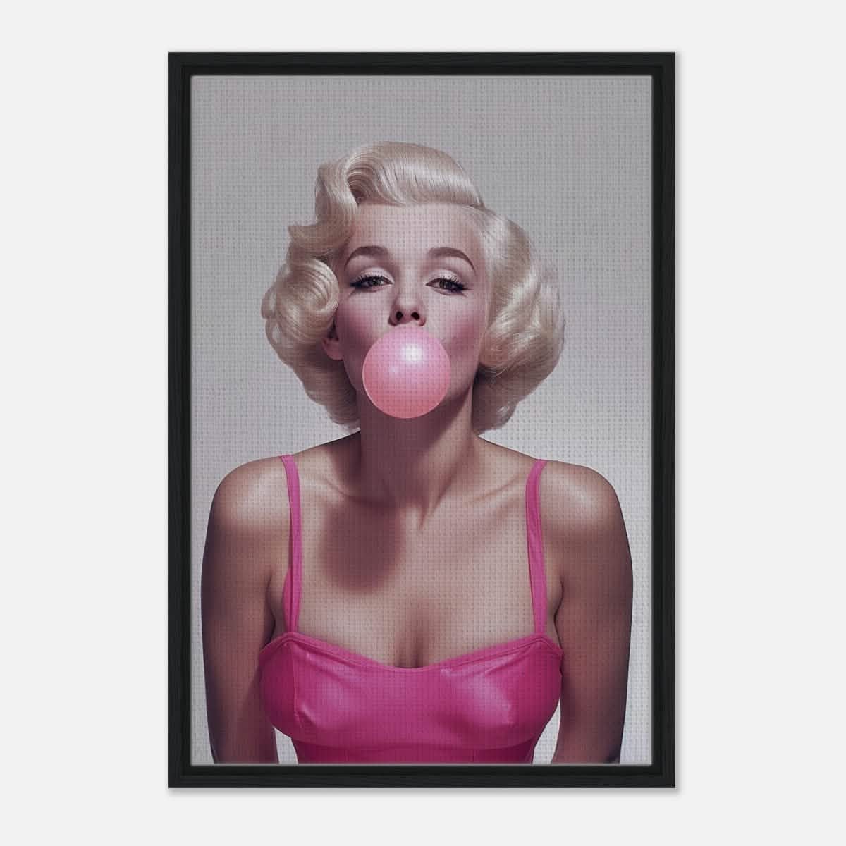 Da Vinci Pop Art Wall art print | Marilyn Monroe - Framed Canvas - 50x75 cm / 20x30″ - Black frame