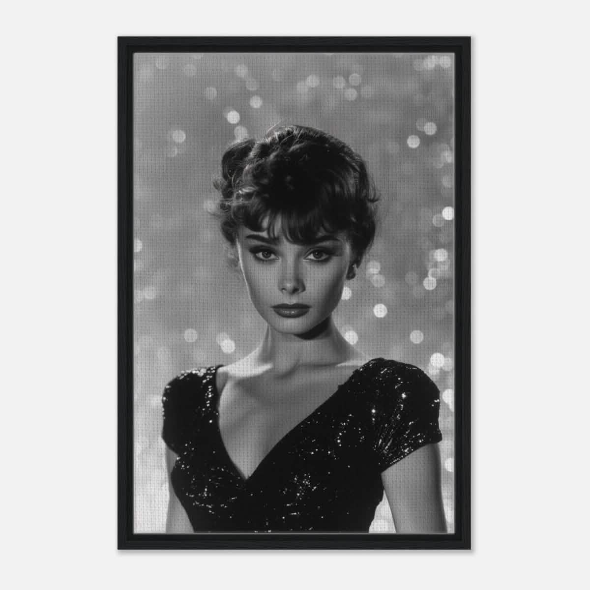 Da Vinci Pop Art Wall art print | Marilyn Monroe - Framed Canvas - 50x75 cm / 20x30″ - Black frame