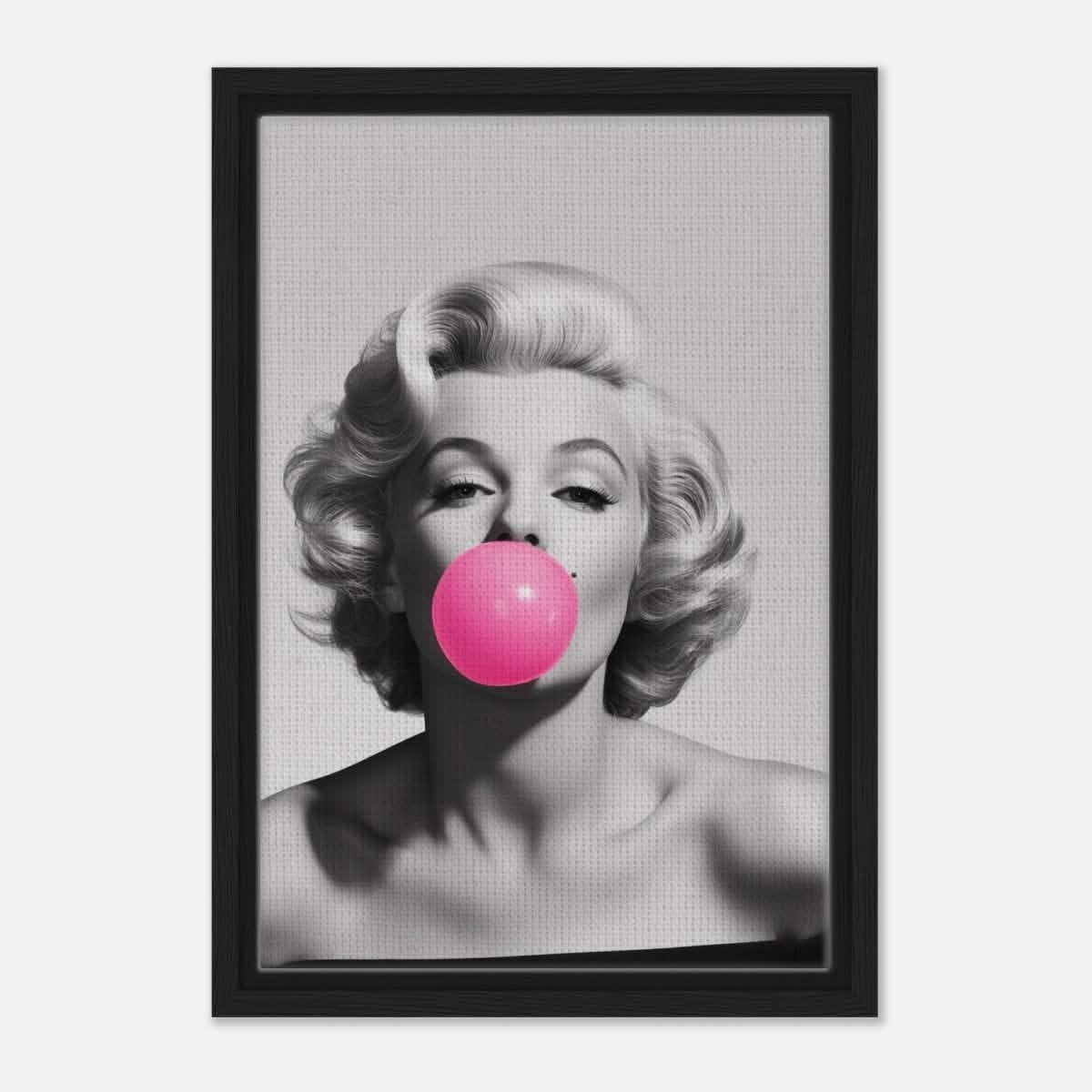 Da Vinci Pop Art Wall art print | Marilyn Monroe - Framed Canvas - 30x45 cm / 12x18″ - Black frame