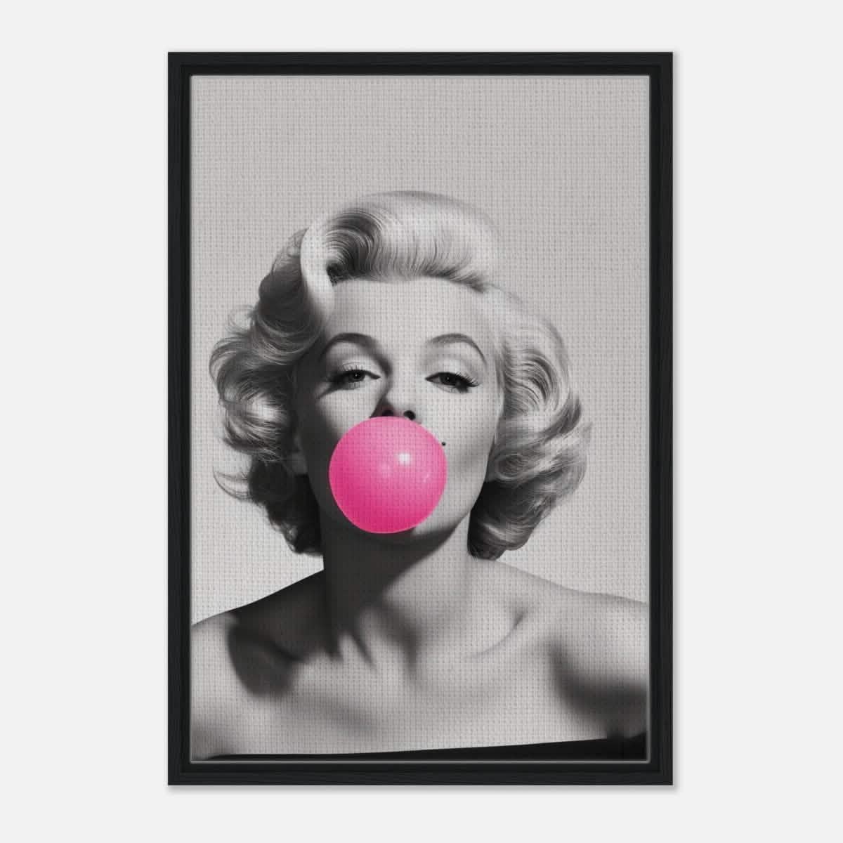Da Vinci Pop Art Wall art print | Marilyn Monroe - Framed Canvas - 50x75 cm / 20x30″ - Black frame