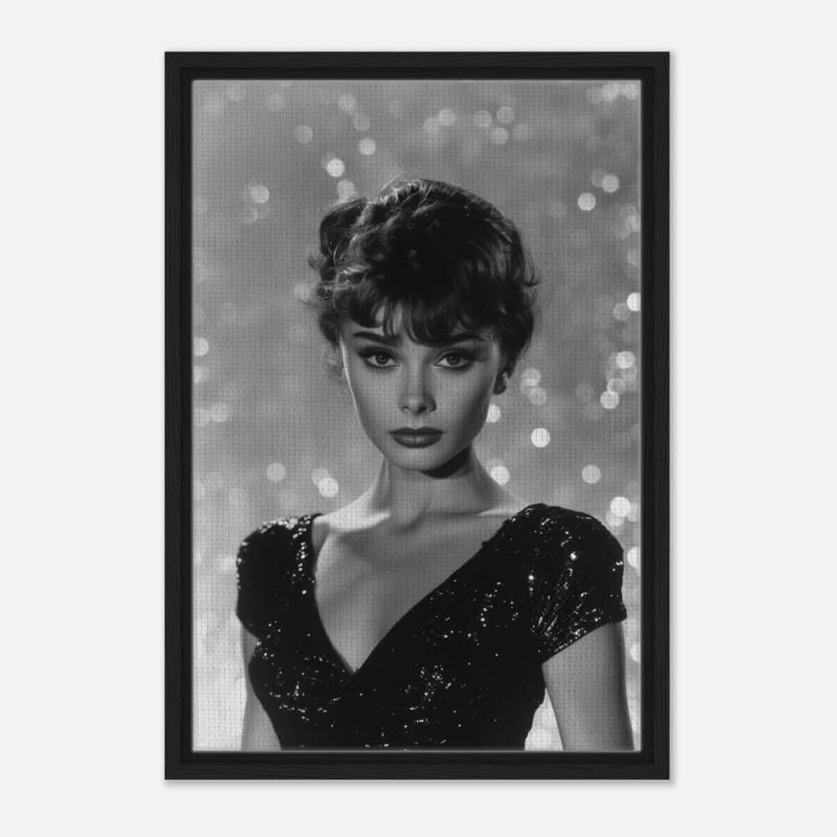 Da Vinci Pop Art Wall art print | Marilyn Monroe - Framed Canvas - 40x60 cm / 16x24″ - Black frame