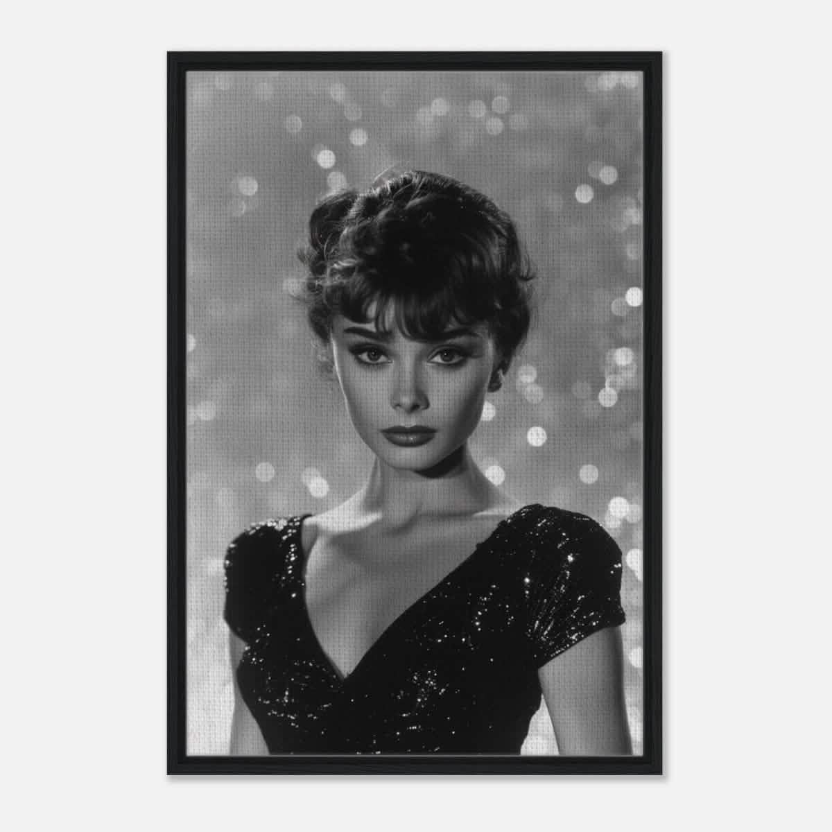 Da Vinci Pop Art Wall art print | Marilyn Monroe - Framed Canvas - 60x90 cm / 24x36″ - Black frame