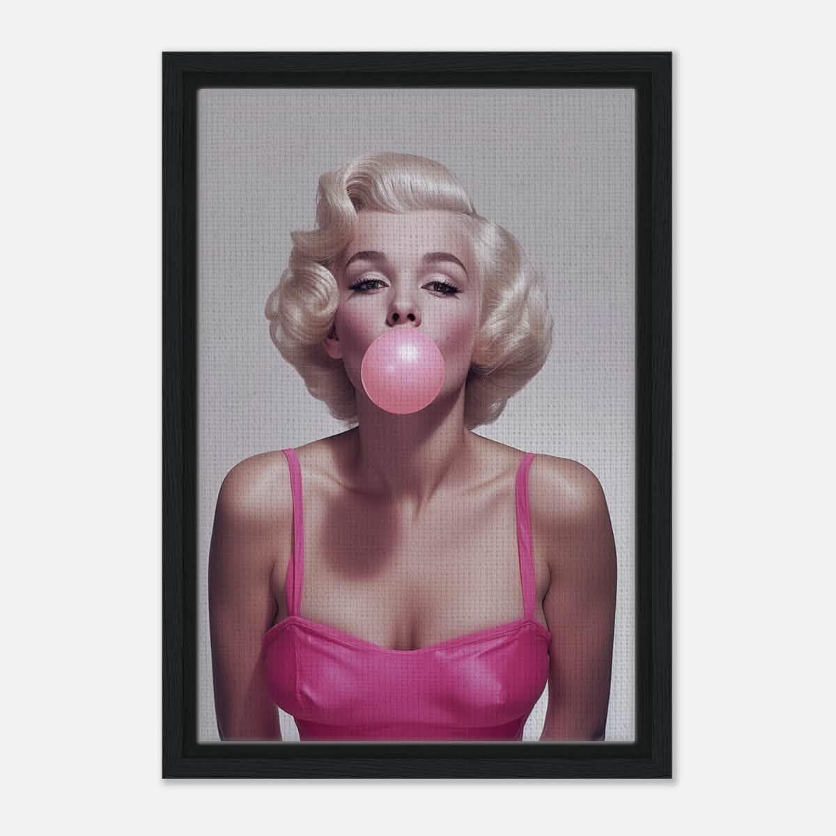Da Vinci Pop Art Wall art print | Marilyn Monroe - Framed Canvas - 30x45 cm / 12x18″ - Black frame