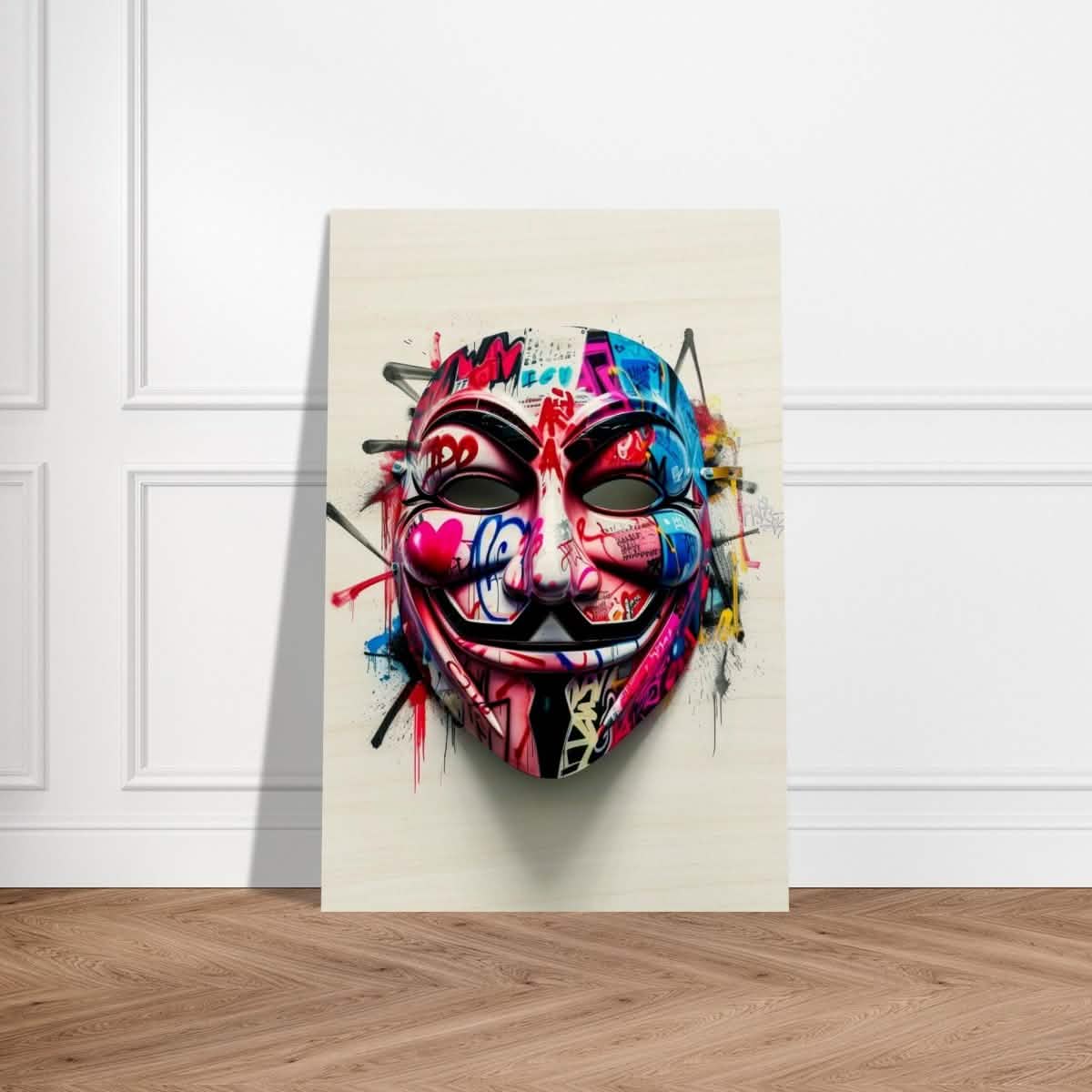 Da Vinci Pop Art Wall art print | Mask | Eclectic Expressions - Wood Prints - 40x60 cm / 16x24″ -