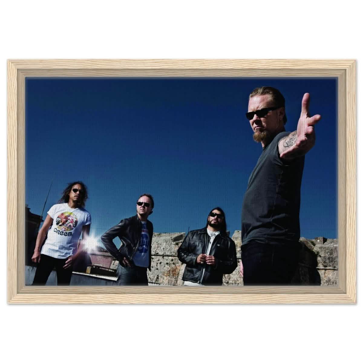 Da Vinci Pop Art wall art print | Metallica | Rock Music - Framed Canvas - 30x45 cm / 12x18″ - Wood frame
