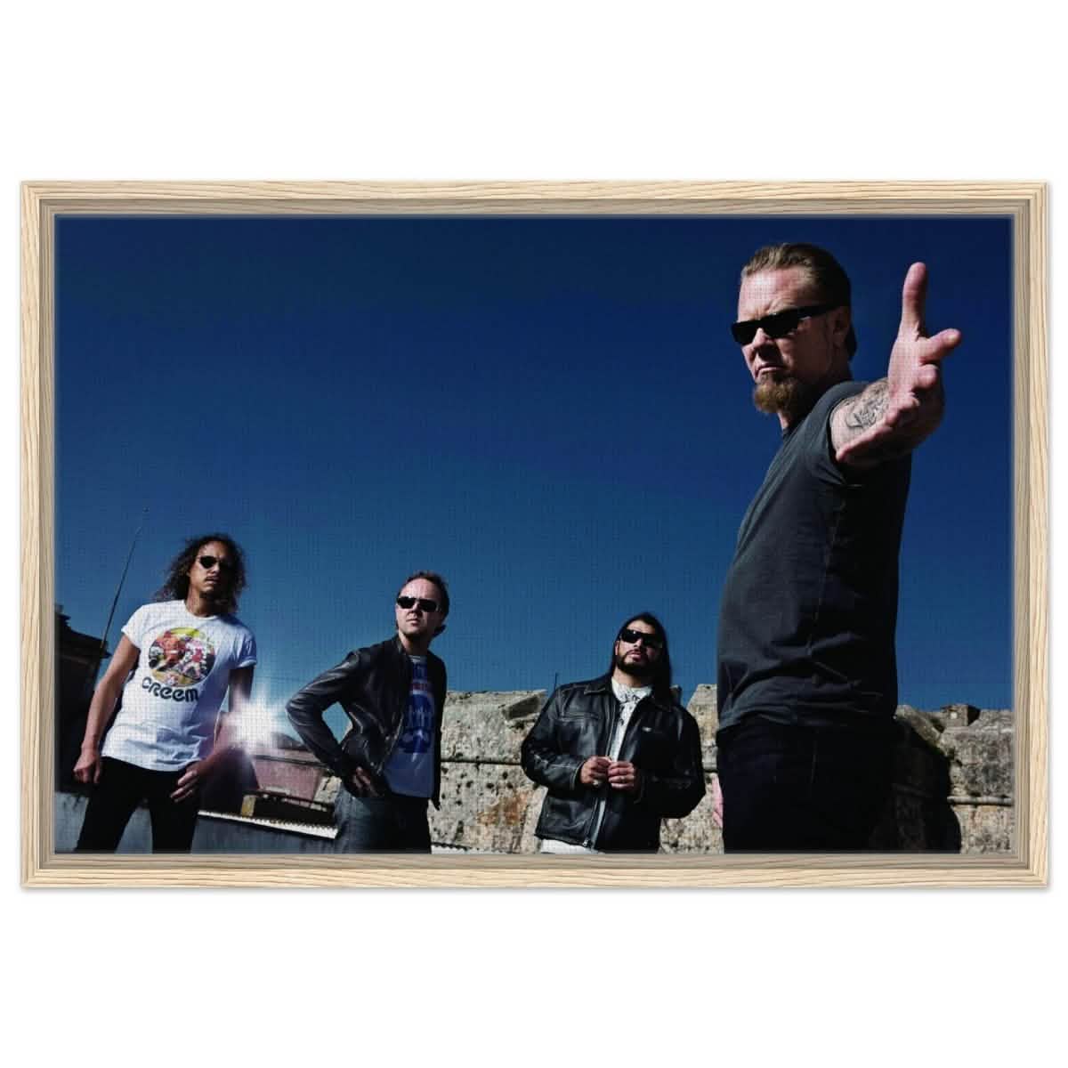 Da Vinci Pop Art wall art print | Metallica | Rock Music - Framed Canvas - 50x75 cm / 20x30″ - Wood frame