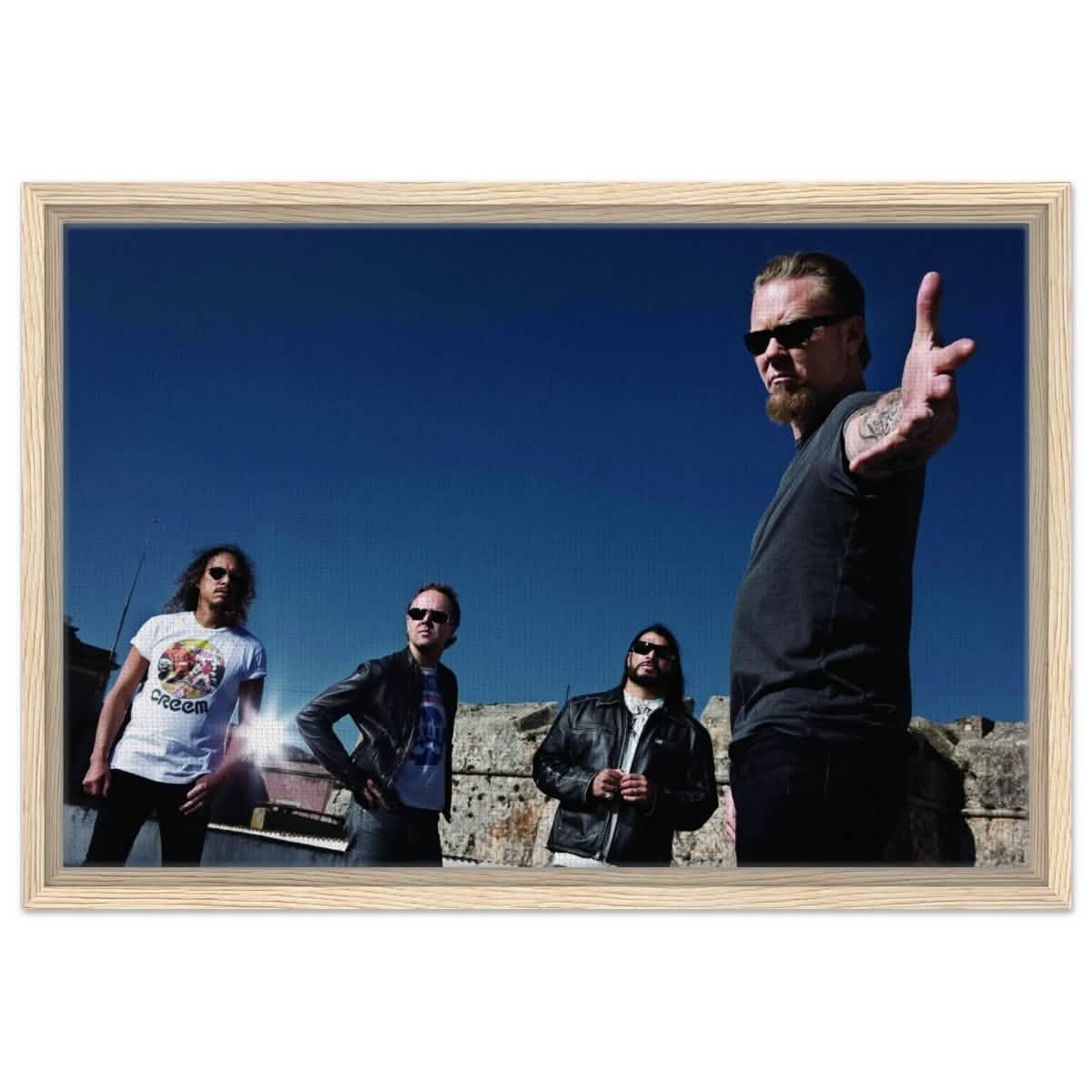 Da Vinci Pop Art wall art print | Metallica | Rock Music - Framed Canvas - 40x60 cm / 16x24″ - Wood frame