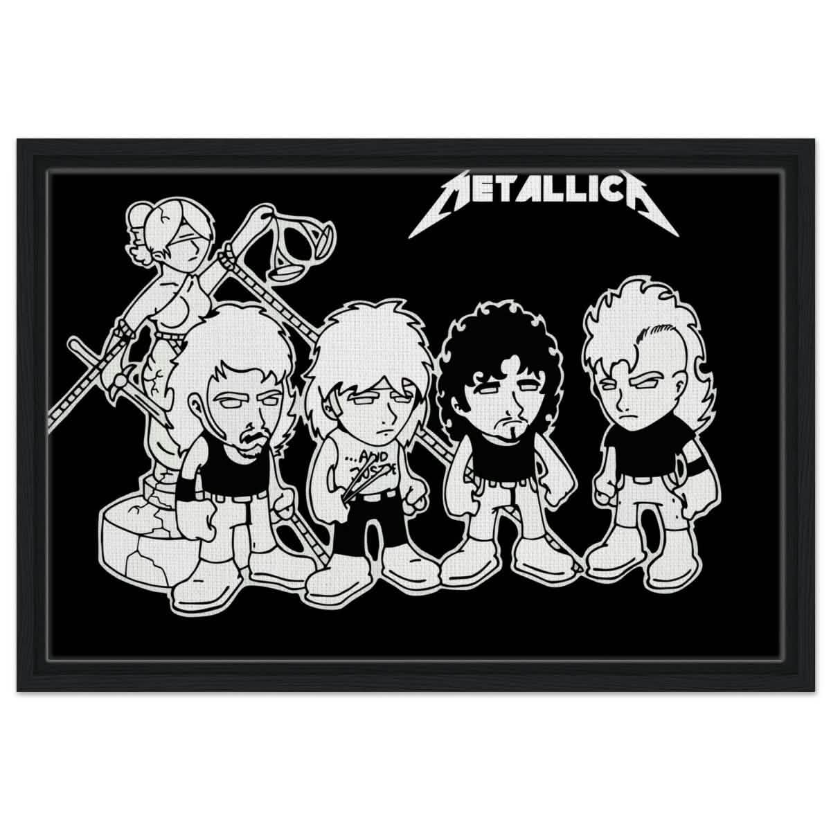 Da Vinci Pop Art Wall art print | Metallica - Framed Canvas - 40x60 cm / 16x24″ - Black frame