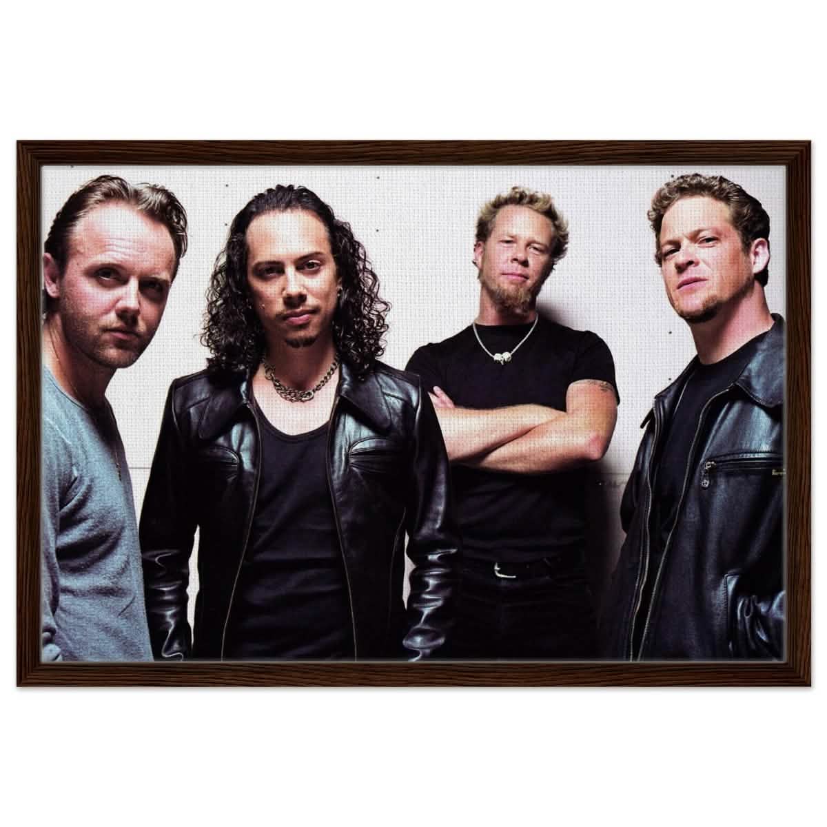 Da Vinci Pop Art Wall art print | Metallica - Framed Canvas - 50x75 cm / 20x30″ - Dark wood frame