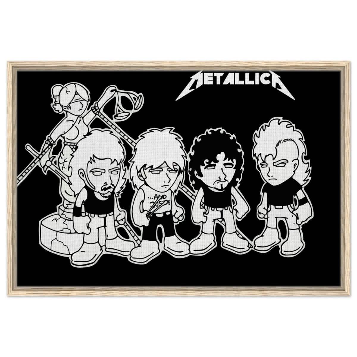 Da Vinci Pop Art Wall art print | Metallica - Framed Canvas - 60x90 cm / 24x36″ - Wood frame
