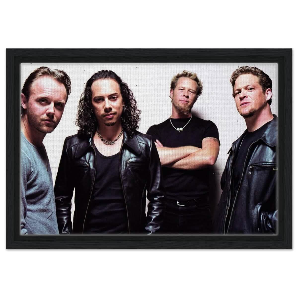 Da Vinci Pop Art Wall art print | Metallica - Framed Canvas - 30x45 cm / 12x18″ - Black frame