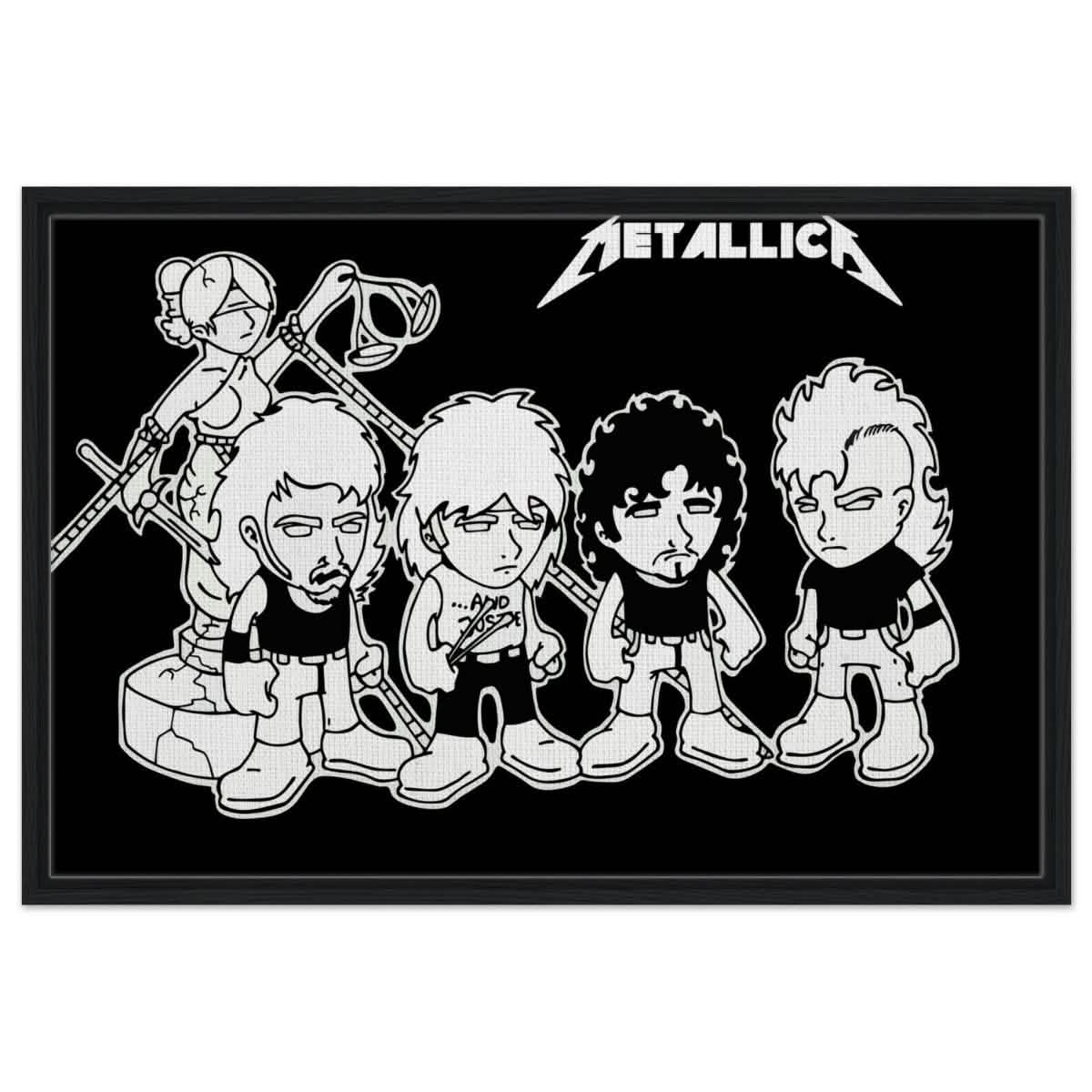 Da Vinci Pop Art Wall art print | Metallica - Framed Canvas - 60x90 cm / 24x36″ - Black frame